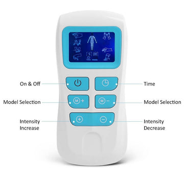 OSITO Tens Unit Machine EMS Muscle Stimulator for Pain Relief, 8 Massage Modes 4 Electrode Pads for Treating Back Neck Stress Arthritis Sciatic Pain & Muscle Relief - Imported from UK
